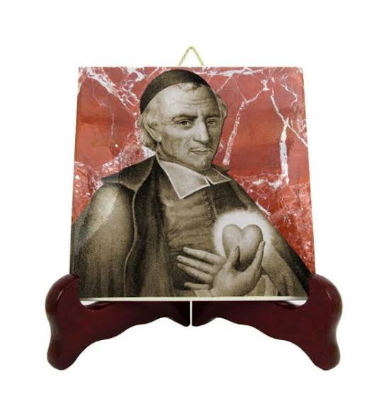 Saint John Eudes - Icon on Ceramic Tile - St John Eudes - Catholic Saints -  Jean Eudes - Sacred Heart - Eudists - Order Our Lady of Charity - Etsy